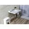 Kingston Brass 36 Carrara Marble Console Sink with Stainless Steel Legs, Marble WhitePolished Nickel LMS3622M8SQ6ST - alternate 6